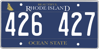 RI license plate 426427