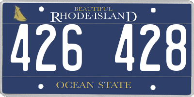 RI license plate 426428