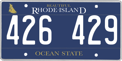 RI license plate 426429