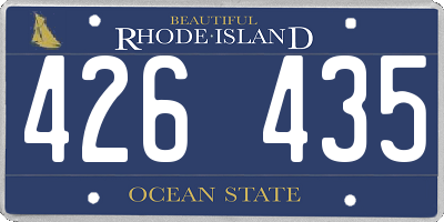 RI license plate 426435