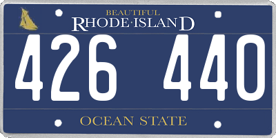 RI license plate 426440