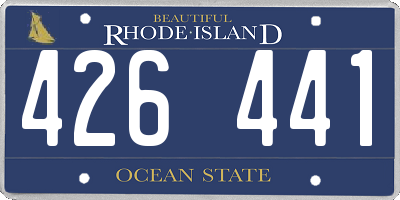 RI license plate 426441