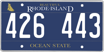 RI license plate 426443