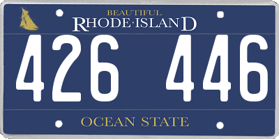 RI license plate 426446