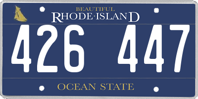 RI license plate 426447