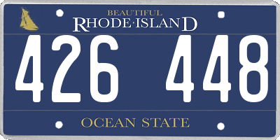 RI license plate 426448