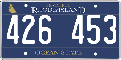 RI license plate 426453