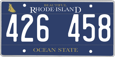 RI license plate 426458
