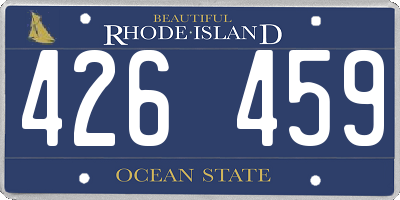 RI license plate 426459
