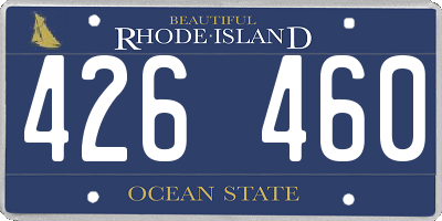RI license plate 426460