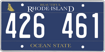 RI license plate 426461