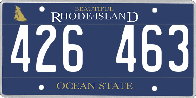 RI license plate 426463
