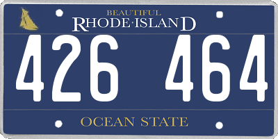 RI license plate 426464