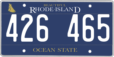 RI license plate 426465
