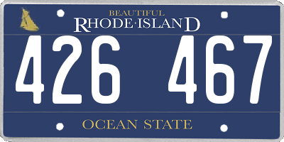 RI license plate 426467