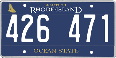 RI license plate 426471