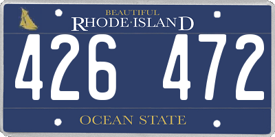 RI license plate 426472