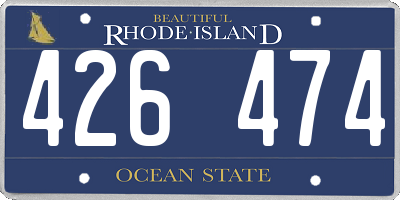RI license plate 426474