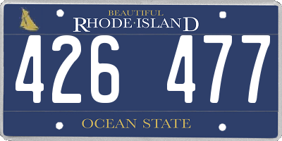 RI license plate 426477