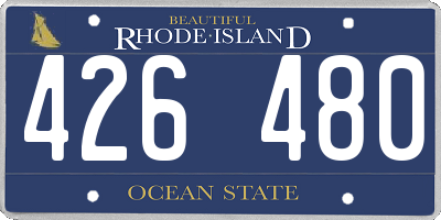 RI license plate 426480