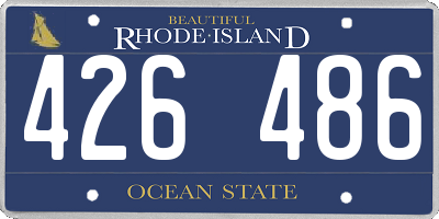 RI license plate 426486