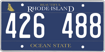 RI license plate 426488