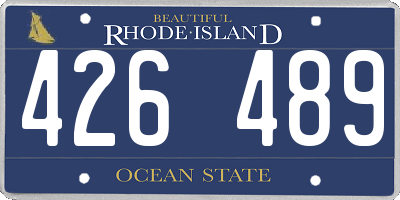 RI license plate 426489