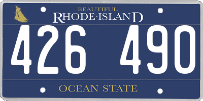 RI license plate 426490