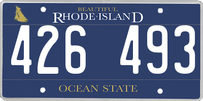 RI license plate 426493