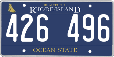 RI license plate 426496