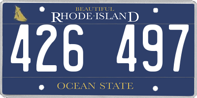 RI license plate 426497