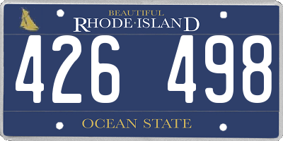RI license plate 426498