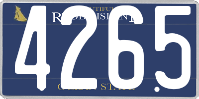 RI license plate 4265