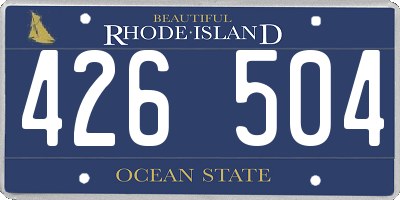 RI license plate 426504