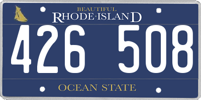 RI license plate 426508