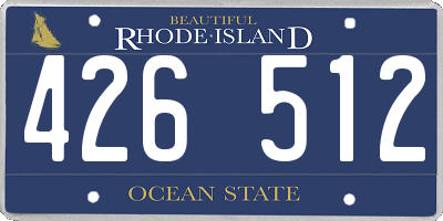 RI license plate 426512