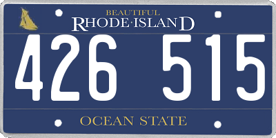 RI license plate 426515