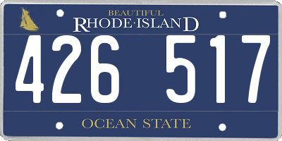 RI license plate 426517