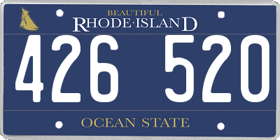 RI license plate 426520