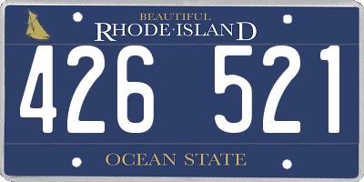 RI license plate 426521