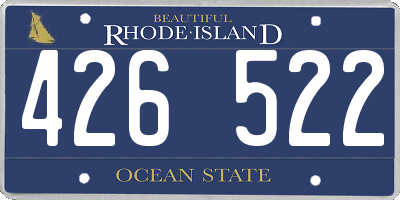 RI license plate 426522