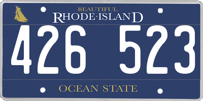RI license plate 426523