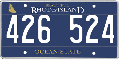 RI license plate 426524