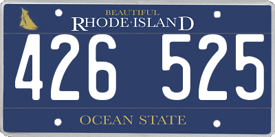 RI license plate 426525