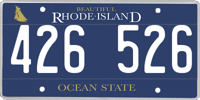 RI license plate 426526
