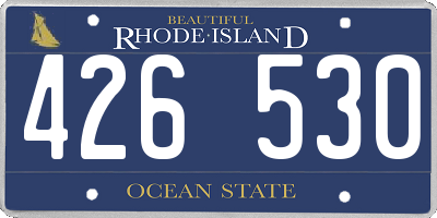 RI license plate 426530