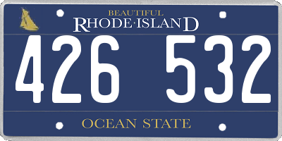 RI license plate 426532
