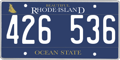 RI license plate 426536