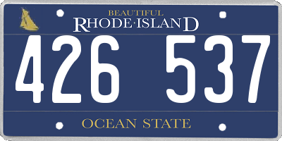 RI license plate 426537