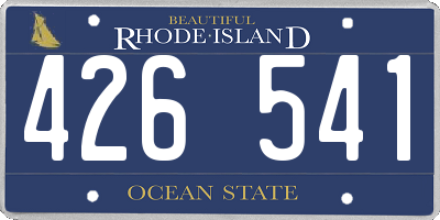 RI license plate 426541